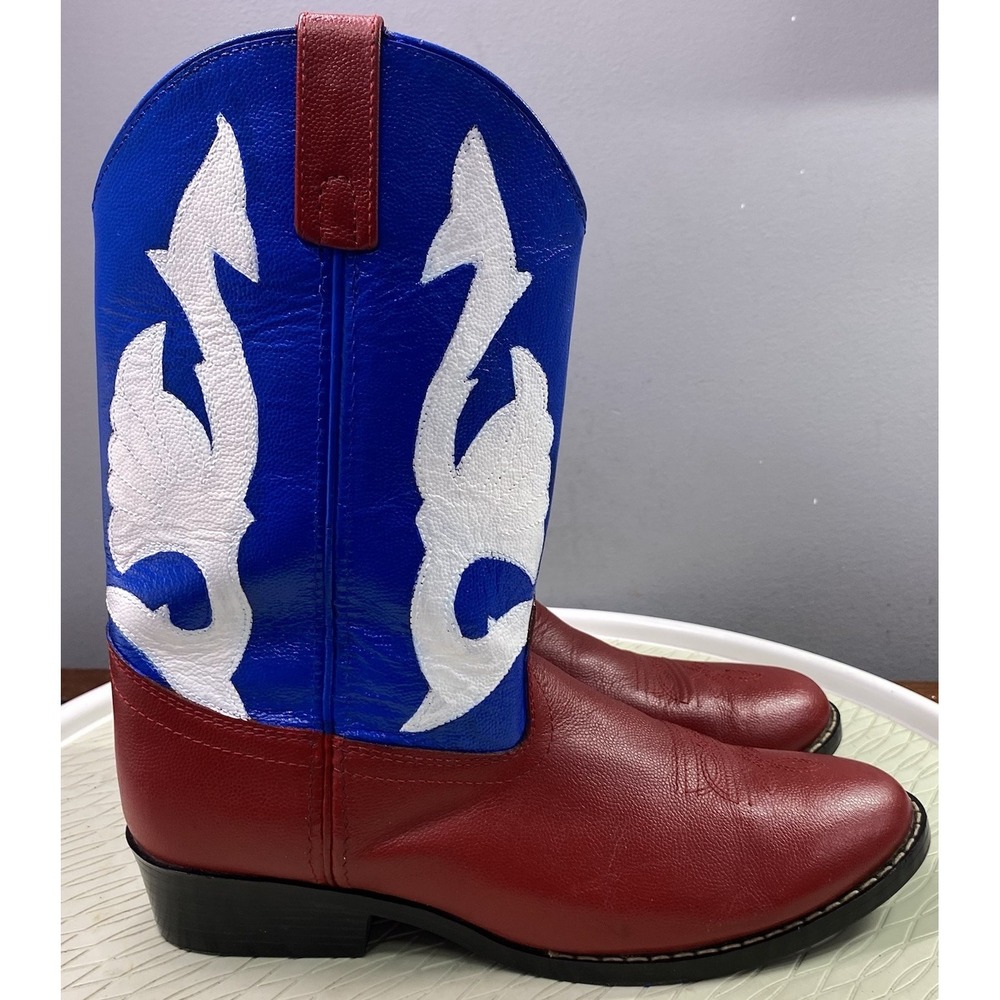 Masterson Women's Original Western Leather Cowgirl Boots Cowgirl 4th Of July 7.5 - Picture 4 of 13
